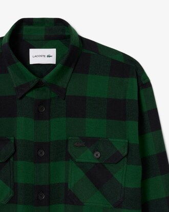 Sobrecamisa oversized de algodón con cuadros escoceses