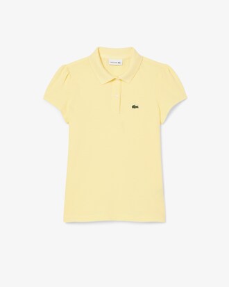 Polo de minipiqué con cuello festoneado