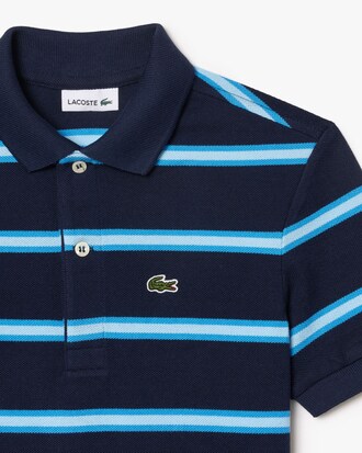 Polo de petit piqué de rayas