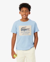 Camiseta de algod&oacute;n con insignia en contraste