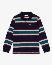 Polo de ni&ntilde;o Lacoste en algod&oacute;n de rayas