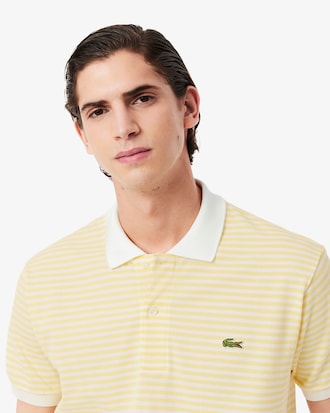 Polo de corte clásico de petit piqué de rayas L.12.12