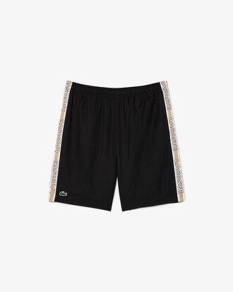 Pantalón corto de rayas con logotipo deportivo