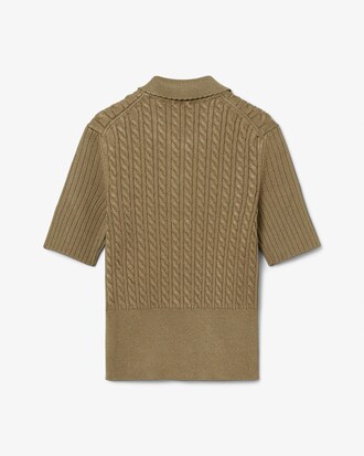 Jersey de cuello polo de punto de ochos Runway