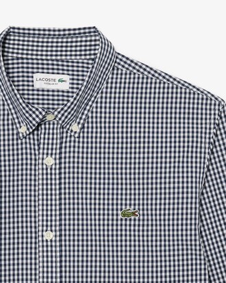 Camisa de corte regular de popel&iacute;n con cuadros escoceses