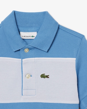 Polo de petit piqu&eacute; con bloques de color