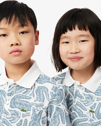 Polo de petit piqué estampado