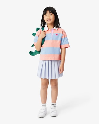 Polo de rugby oversized de algod&oacute;n de rayas