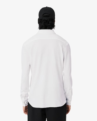 Camisa de piqué de algodón de corte ajustado