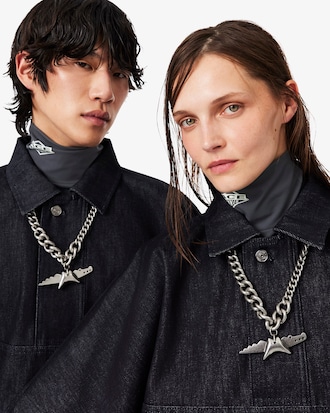 Collar de cadena con colgante de cocodrilo Runway