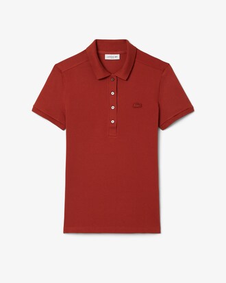 Polo de mujer Lacoste en piqu&eacute; de algod&oacute;n stretch