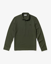 Polo Par&iacute;s De Hombre Lacoste Regular Fit En Piqu&eacute; De Algod&oacute;n El&aacute;stico De Manga Larga