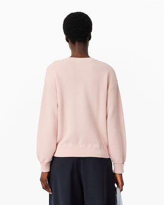 Jersey de punto musgo de algodón con cuello de pico