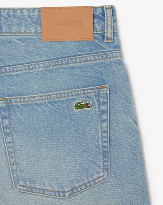 Bermudas denim de corte recto