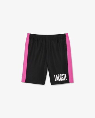Pantalón corto deportivo estampado con detalles de marca