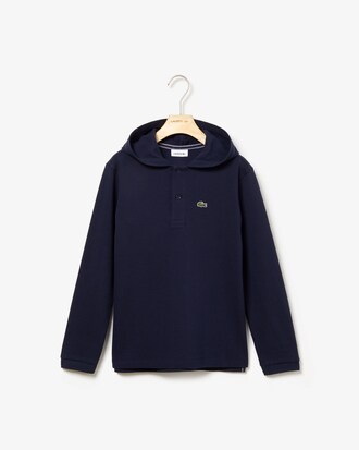 Polo De Ni&ntilde;o Lacoste En Piqu&eacute; Con Capucha