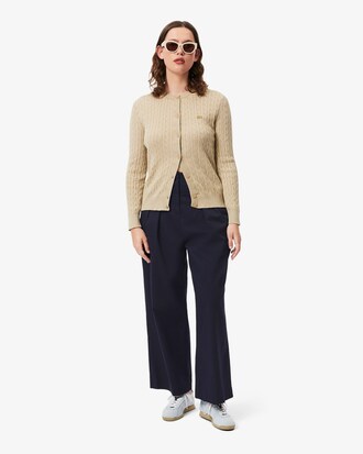 Pantalón chino de corte amplio de tela de gabardina elástica