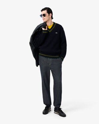 Pantal&oacute;n vaquero con cintura el&aacute;stica y corte holgado