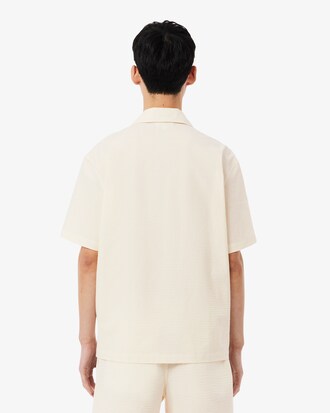 Camisa de corte holgado de seersucker