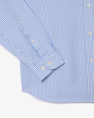 Camisa de corte regular de algodón de rayas