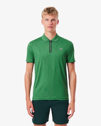 Polo de tenis con cocodrilo de jacquard Ultra Dry