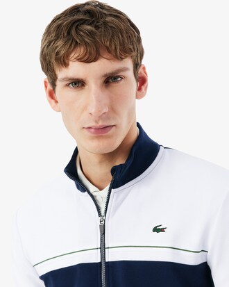 Sudadera deportiva con cremallera y bloques de color