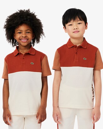 Polo de petit piqué con bloques de color