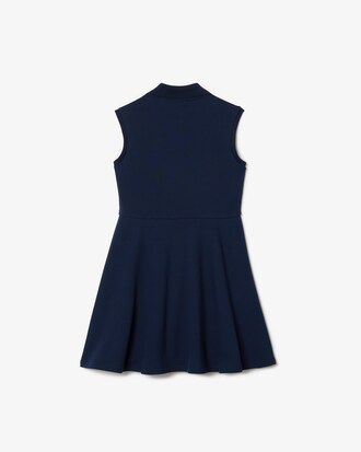 Vestido polo sin mangas de piqué elástico