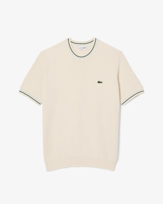Camiseta de punto de corte clásico con detalle de raya