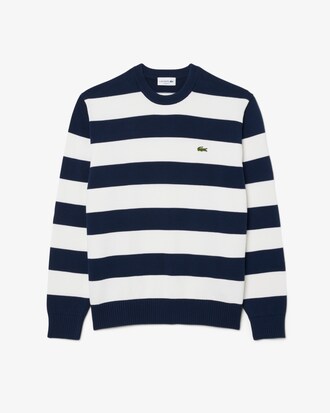 Jersey con cuello marinero de algod&oacute;n de rayas