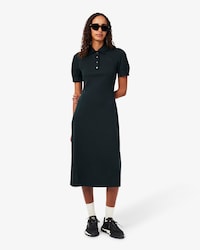 Vestido polo de punto jersey con bordado