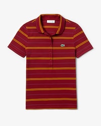 Polo de mujer Lacoste slim fit en piqu&eacute; el&aacute;stico de rayas