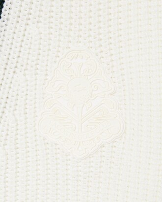 Chaqueta de punto de golf de mezcla de lana con insignia
