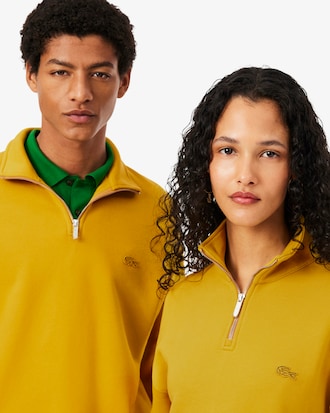Sudadera de felpa gruesa con cremallera en el cuello