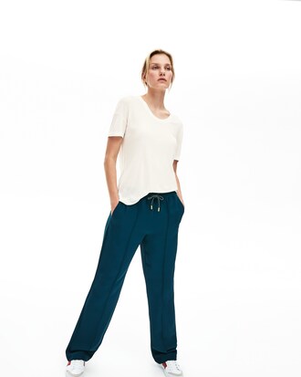 Camiseta de mujer Lacoste Motion en Lyocell acanalado ligero