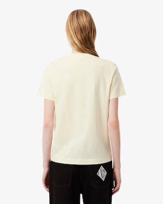 Camiseta de algodón con insignia Lacoste