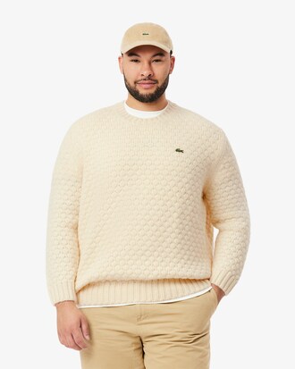 Jersey de cuello redondo de lana cardada gruesa