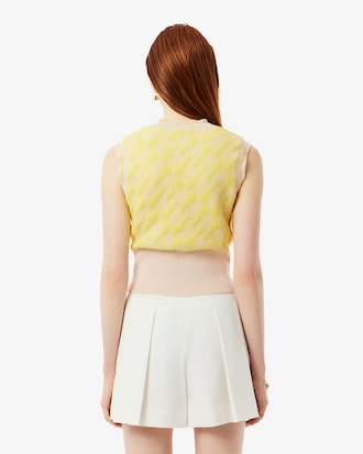 Chaleco de punto de jacquard Runway