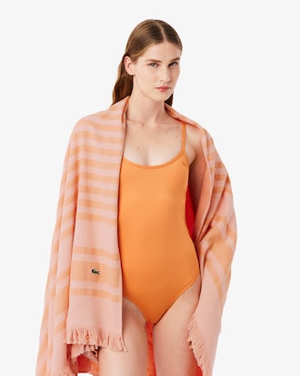 Toalla de playa de rayas estilo fouta