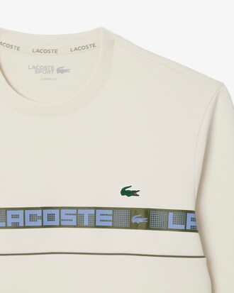 Sudadera de tenis de rayas con detalles de marca