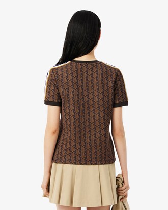 Camiseta ajustada de jacquard con monograma