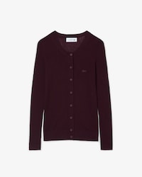 Chaqueta de punto de lana merina en punto de canal&eacute;