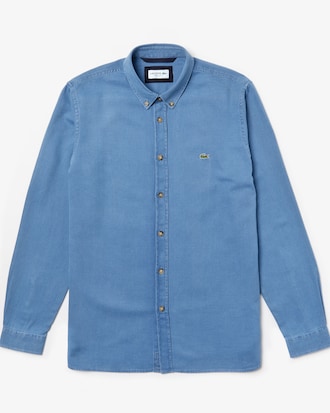 Men's Regular Fit Indigo Poplin Shirt