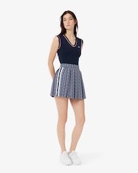 Falda plisada de jacquard con monograma