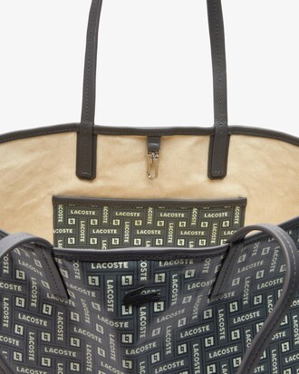 Women's Monogramme Large Coated Cotton Canvas Tote Bag