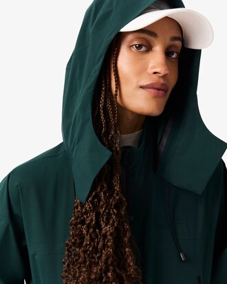 Parka con capucha impermeable oversized