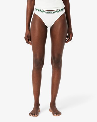 Tanga de algodón elástico