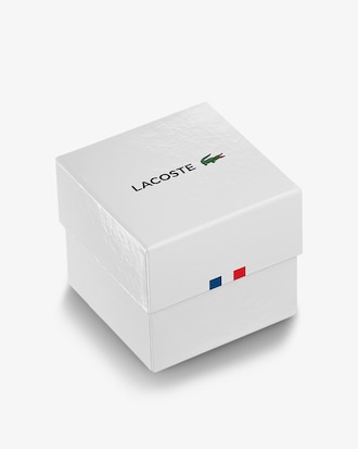 Reloj de acero inoxidable con correa de malla y chapado de iones Crocorigin