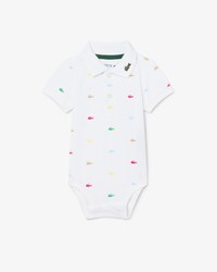 Body de beb&eacute; de piqu&eacute; con cocodrilo