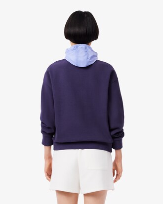 Sudadera de piqu&eacute; de cuello alto con cremallera